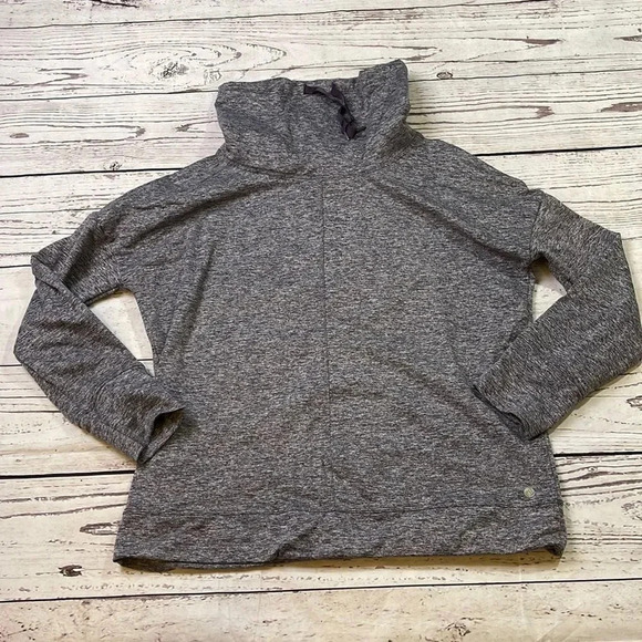 Apana Purple Cowl Neck Workout Sweatshirt - Picture 1 of 10